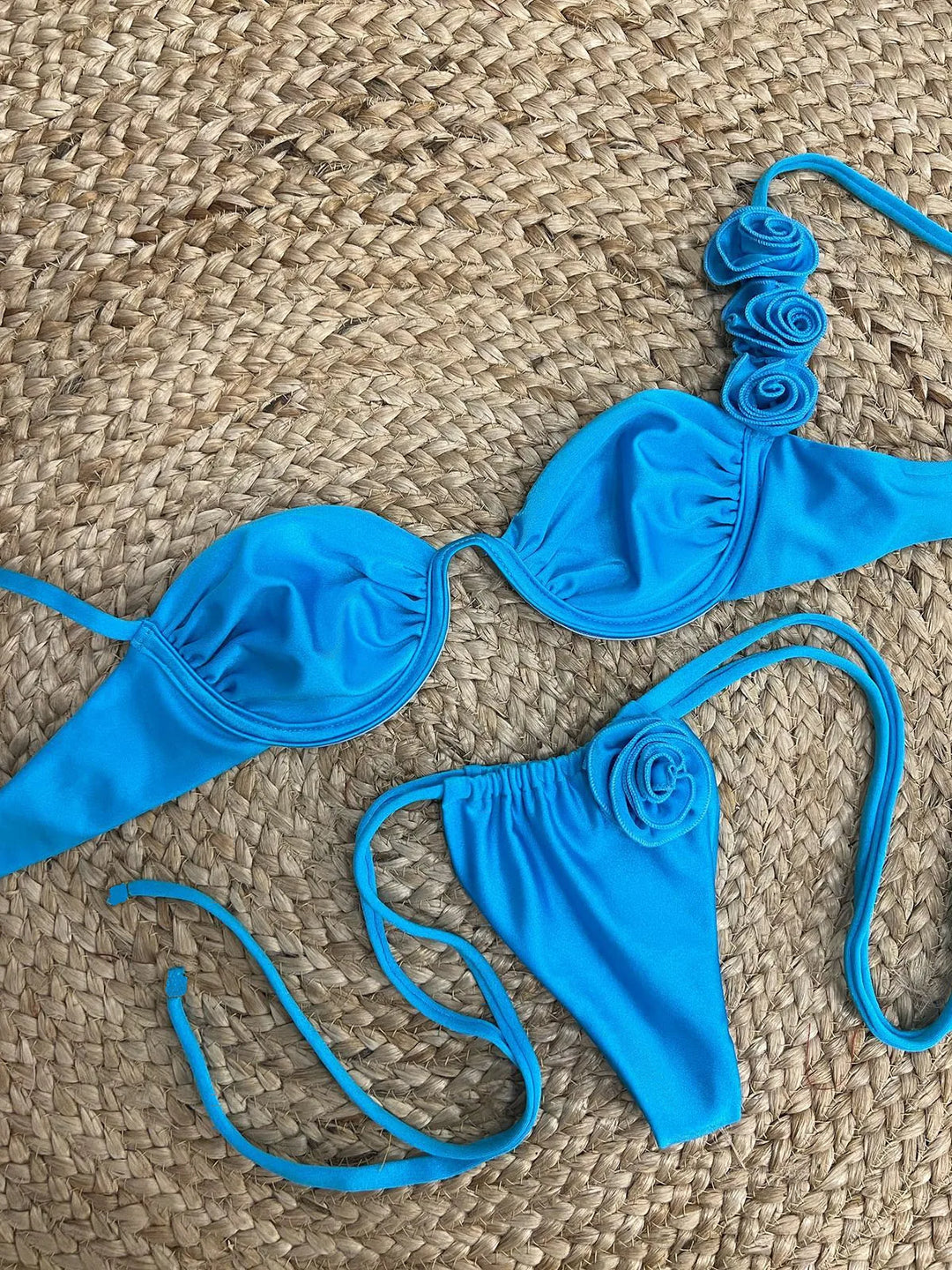 Heidi-Mode | Push Up Bikini Sexy Frauen Bademode Weibliche Bademode Sexy Bikini Set Brasilianisch Biquini Blumen Badeanzug Bandage Strandbekleidung