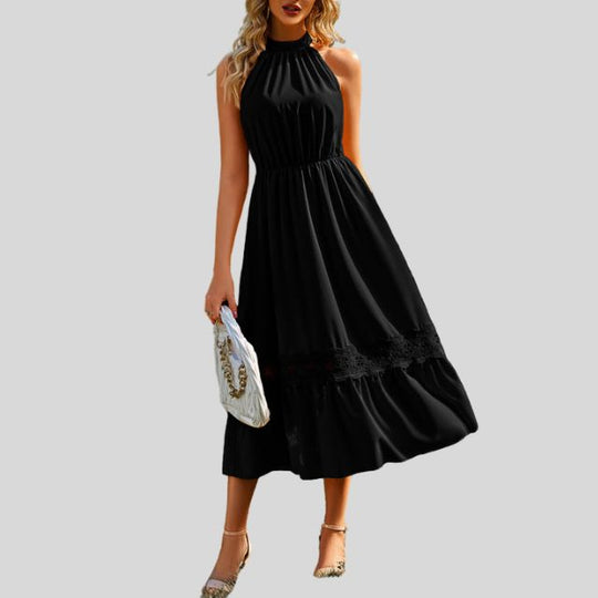 Heidi-Mode | Elegante Maxi Kleid mit Spitze Details