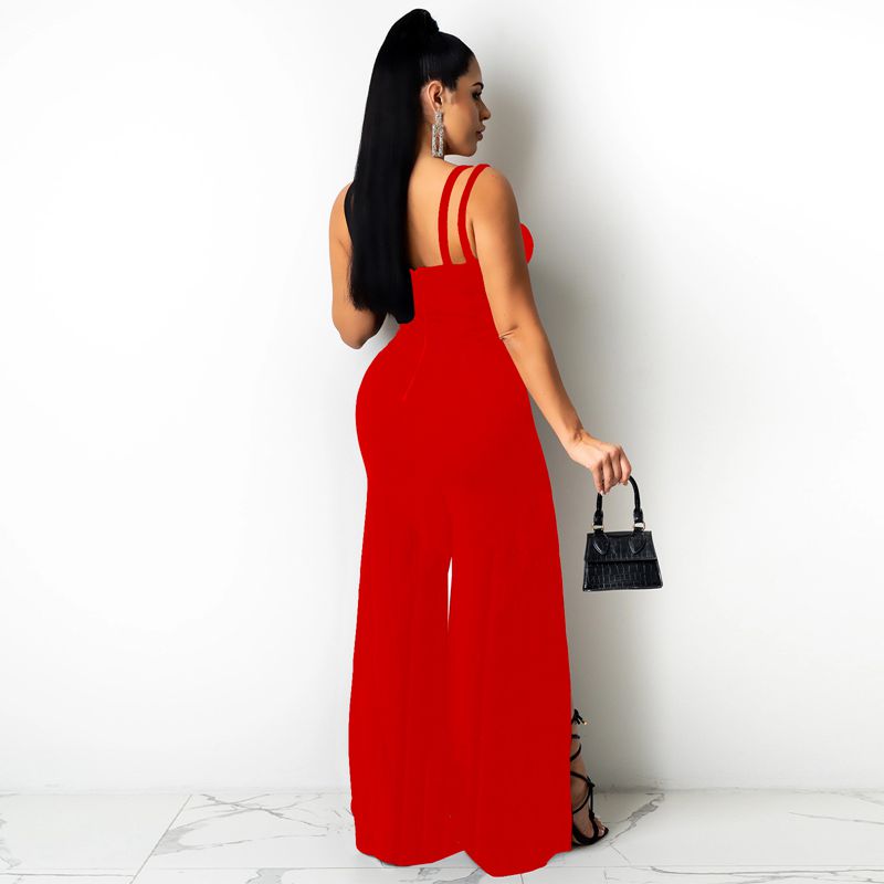 Heidi-Mode | Tube Sling Hohe Spalt Bein Jumpsuits