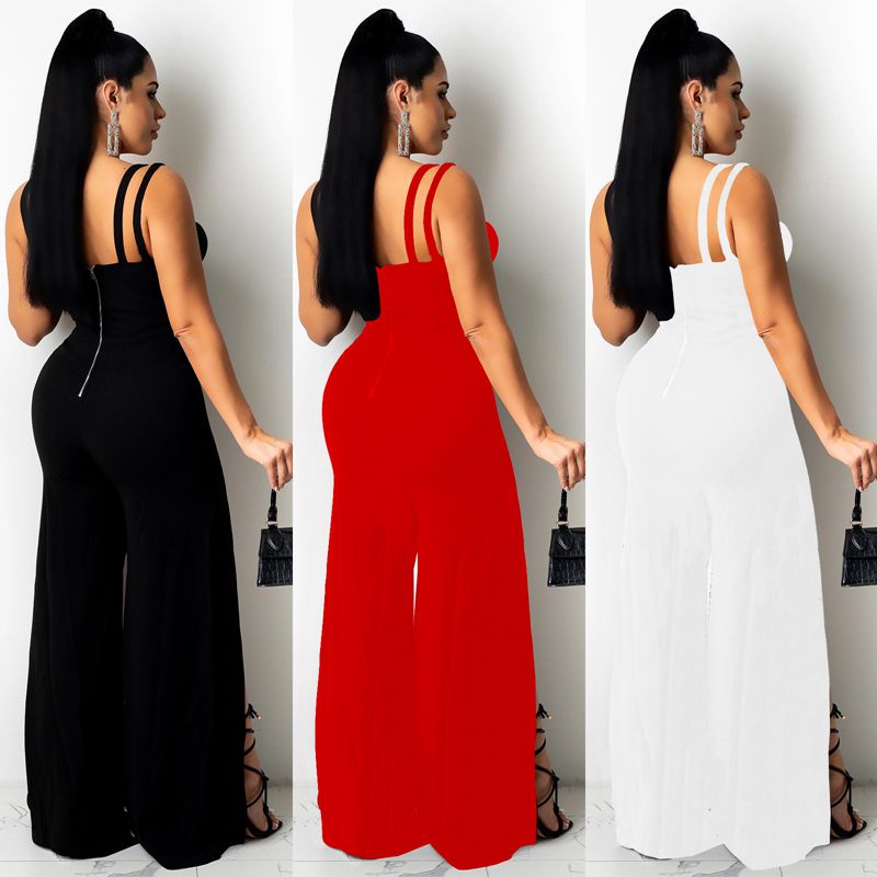 Heidi-Mode | Tube Sling Hohe Spalt Bein Jumpsuits
