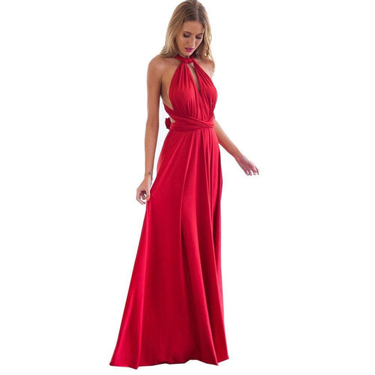 Heidi-Mode | Mehrweg Wickel Umwandlungs Boho Maxi Kleider - mehrere Farben