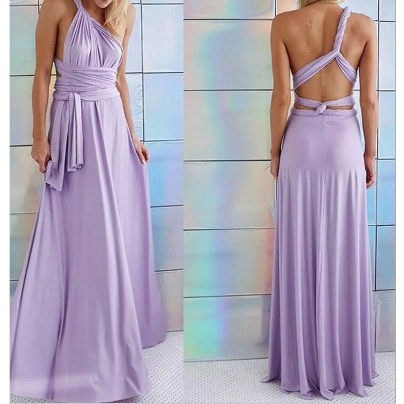 Heidi-Mode | Mehrweg Wickel Umwandlungs Boho Maxi Kleider - mehrere Farben