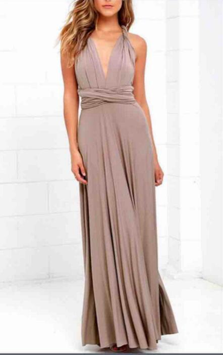 Heidi-Mode | Mehrweg Wickel Umwandlungs Boho Maxi Kleider - mehrere Farben