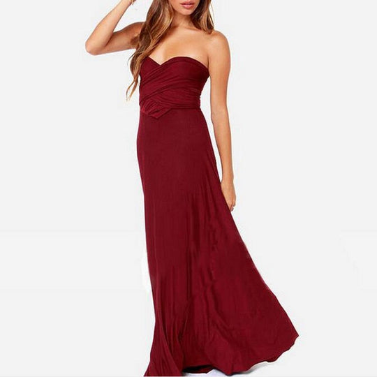 Heidi-Mode | Mehrweg Wickel Umwandlungs Boho Maxi Kleider - mehrere Farben