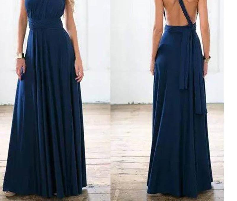 Heidi-Mode | Mehrweg Wickel Umwandlungs Boho Maxi Kleider - mehrere Farben