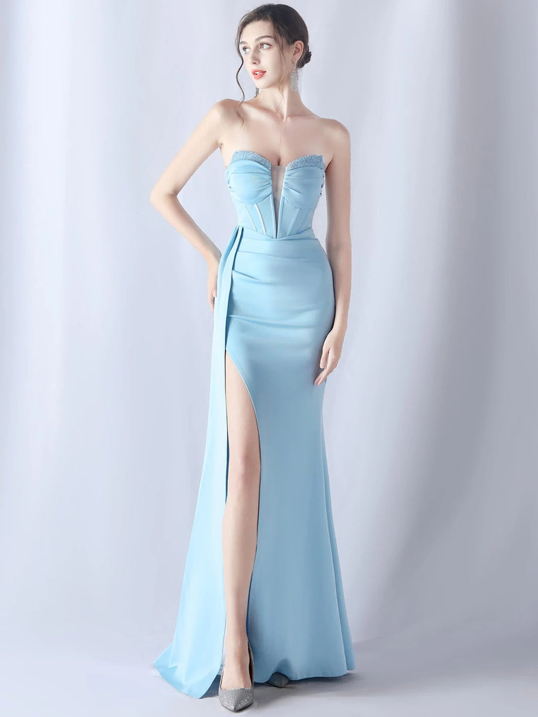 Heidi-Mode | Strass Korsatzt Stil Maxi Kleider