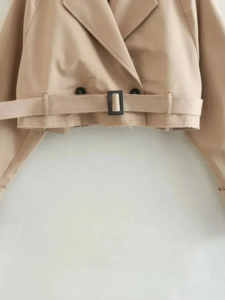 Heidi-Mode | Cropped Trenchcoat für Damen für Jeden Anlass