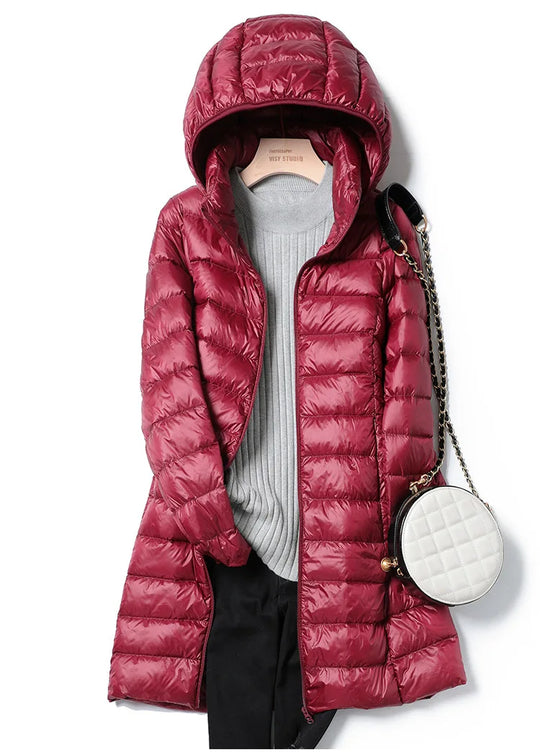 Heidi-Mode | Leichte Damen Daunenjacke mit Abnehmbarer Kapuze