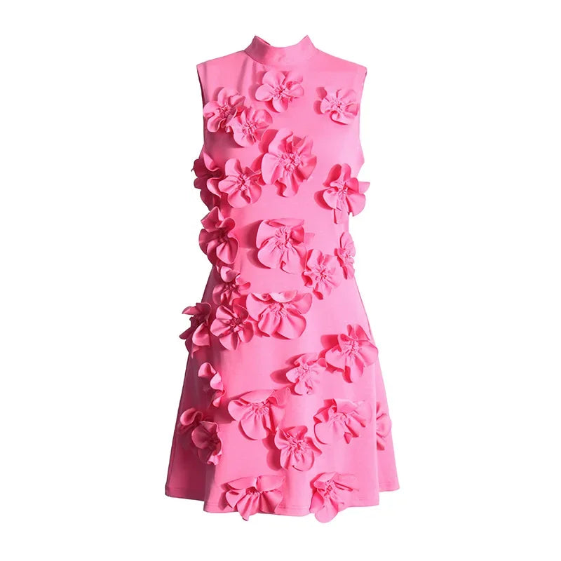 Heidi-Mode | Elegante Damenfreundliche Kurze Röcke Schwere Stickerei Verbindung Gürtel Kleid Damenmode Frühling Neuankunft Ärmelloses Kleid
