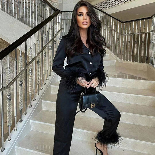 Heidi-Mode | Geteiltes Set mit Federn