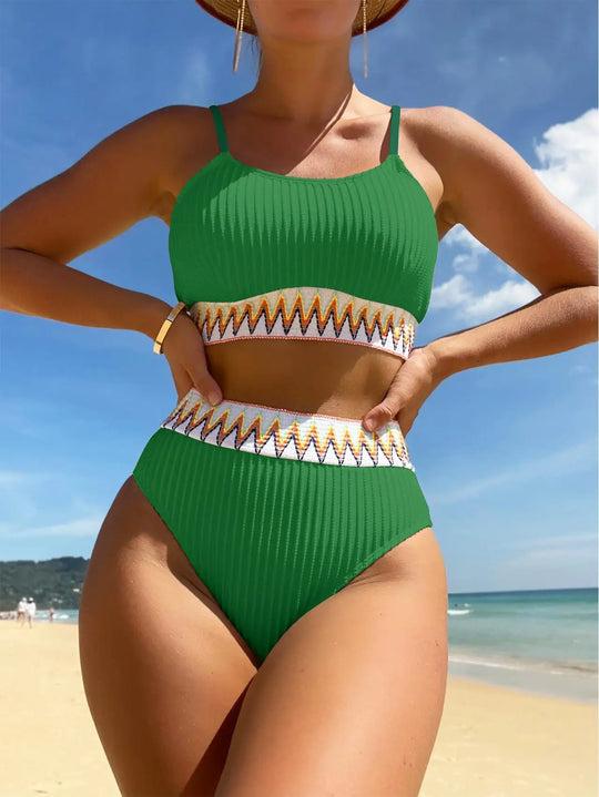 Heidi-Mode | Sexy Bikinis Frauen Halter Brasilianisches Bikini Set Damen Plissiertes Badeanzug Neues Dreieck Badebekleidung Strandmode Badeanzug