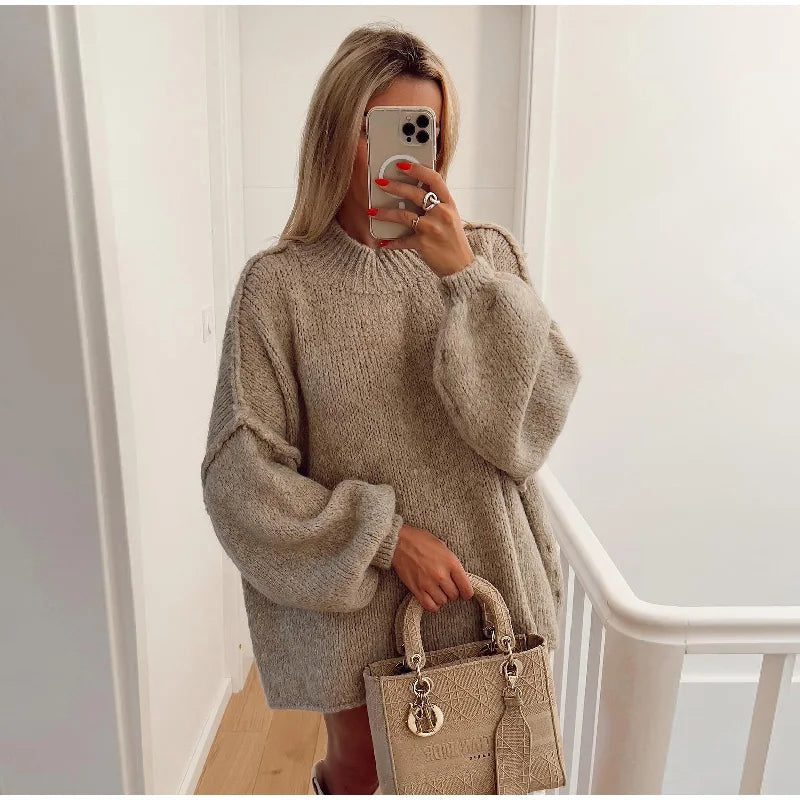 Heidi-Mode - Flauschiger Oversize Strickpullover