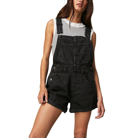 Heidi-Mode | Ärmelloses Denim Overall Jumpsuit für Frauen