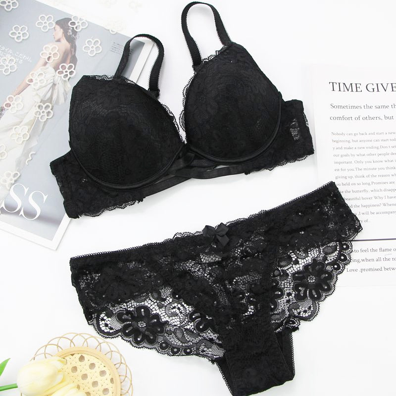 Heidi-Mode | Spitzen Set Unterwäsche Push Up