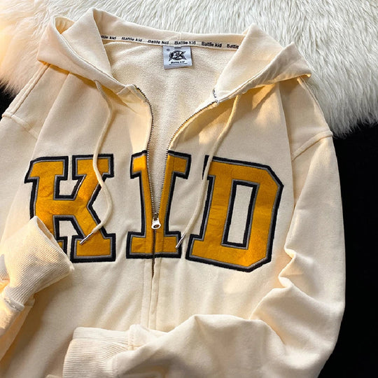 „KID“-Zip-Sweatshirt für Damen