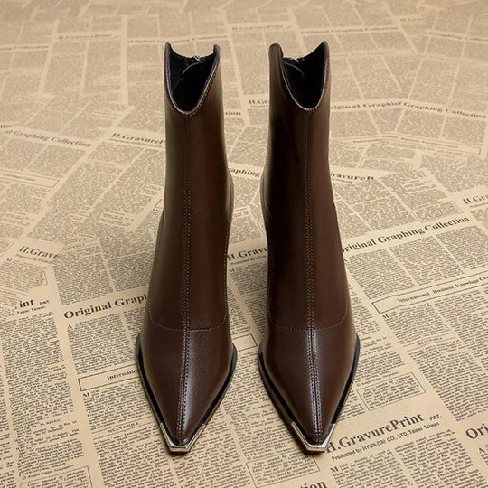 Heidi-Mode | Stiefel mit Hohem Absatz und Reißverschluss