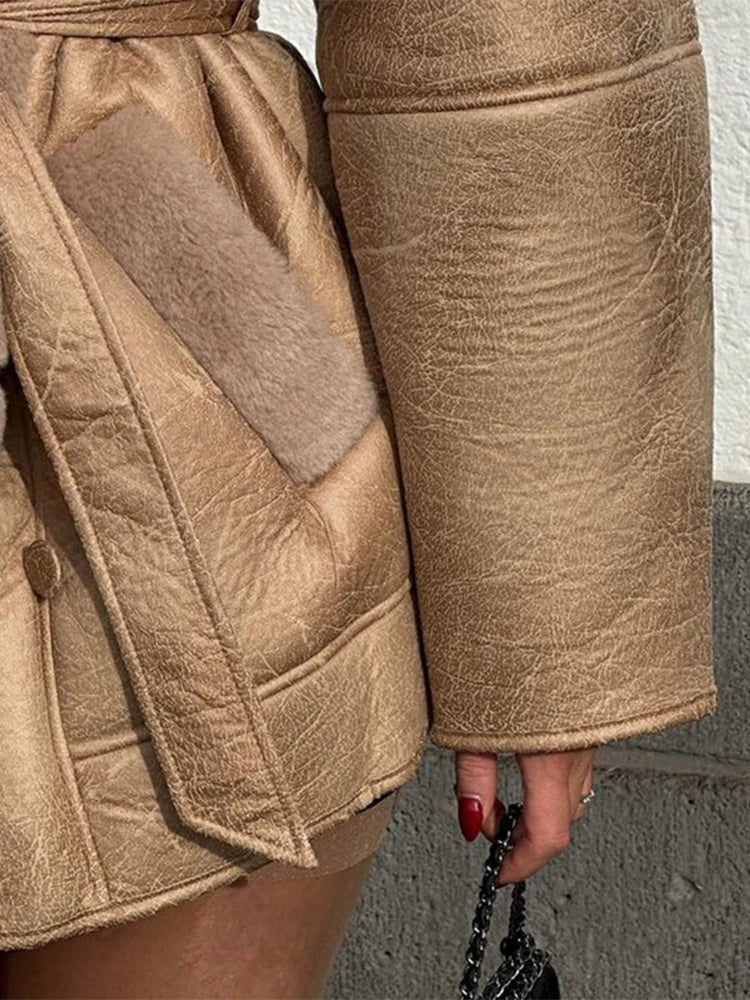 Heidi-Mode | Kragen Lederjacke Für Frauen