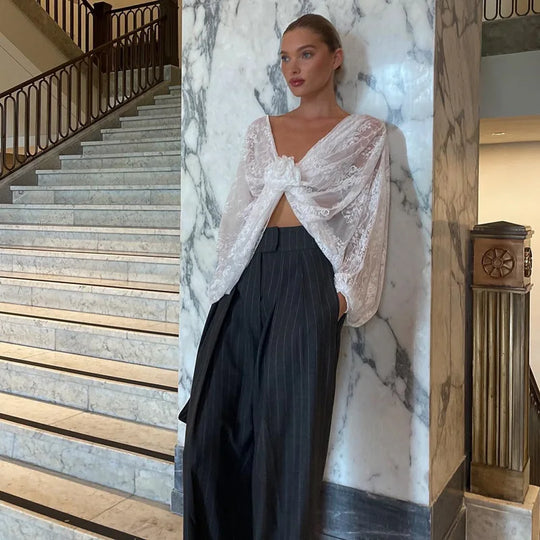 Heidi-Mode | Floral Spitze Oberteil
