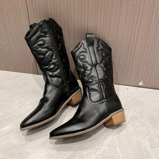 Heidi-Mode | Damenstiefel Im Zapatos Stil mit Seitenreißverschluss