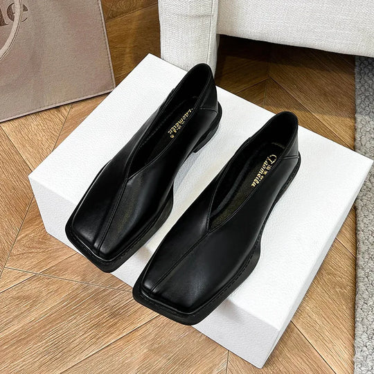 Heidi-Mode | Neue Frühlings Frauen Oberbekleidung Schuhe Quadrat Zehen Design Mary Jane Schuhe Frauen Bequem Niedrig Absatz Schuhe Arbeit Boot Schuhe