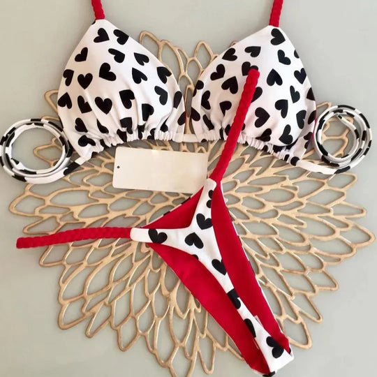 Heidi-Mode | Bademode Frauen Sexy Brasilianisches Bikini Set Slip Hohe Taille Badeanzug Leopard Print Zu Teilen Strandbekleidung Badehosen