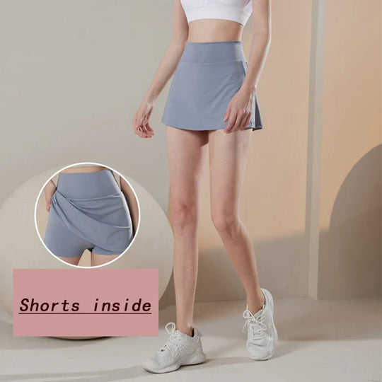 Heidi-Mode | Hochtaillierte Sportrock für Frauen L Fitness, Yoga, Laufen, Tennis und Golf Alinetta