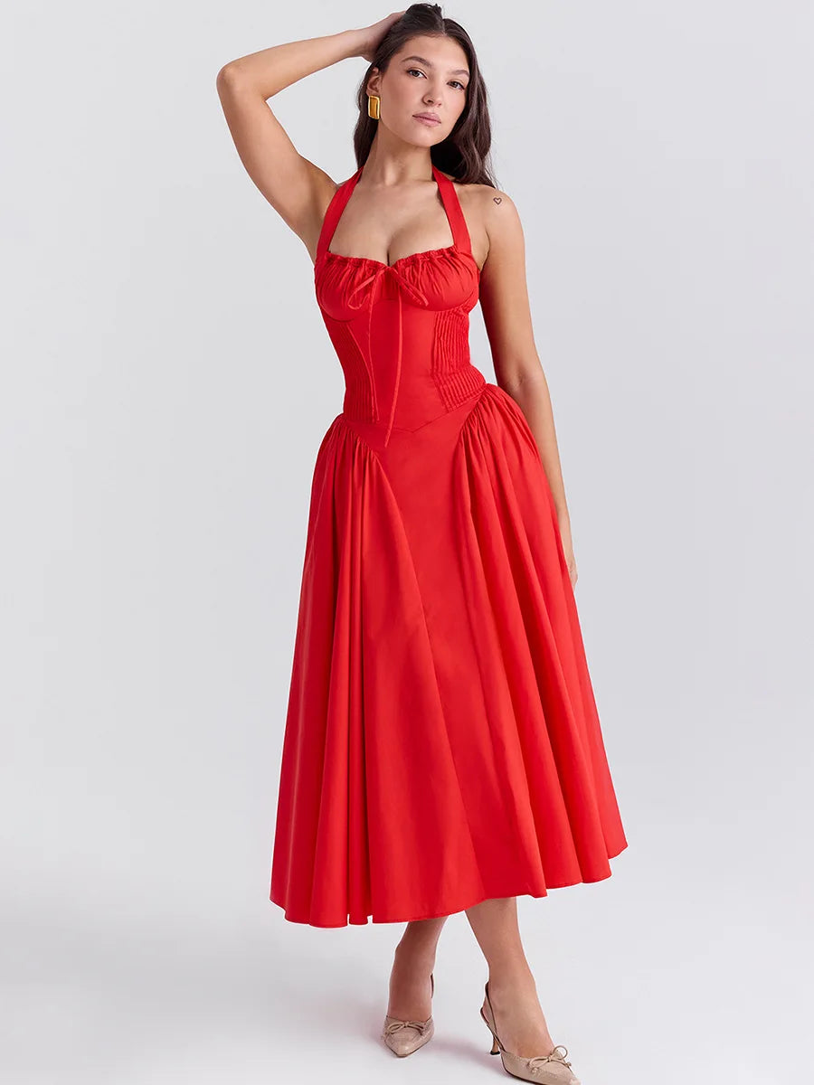 Heidi-Mode | Halter Urlaub Midi Kleider