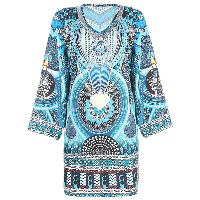boho Kleid mit V-Ausschnitt für Damen | Tania