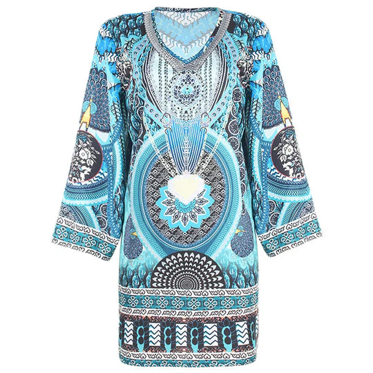 boho Kleid mit V-Ausschnitt für Damen | Tania