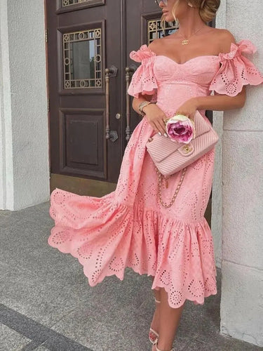 Heidi-Mode - Off-the-Shoulder Prinzessinnenkleid für Frauen