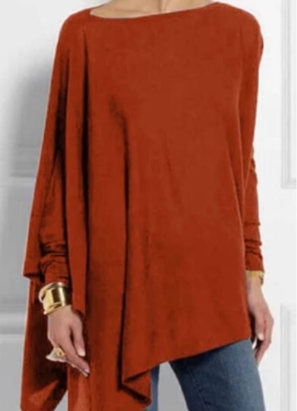 Elegante Poncho aus Kaschmirmix mit asymmetrischem Schnitt