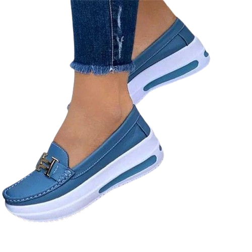 Heidi-Mode | Loafers mit Keilabsatz für Damenschuhe