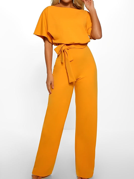 High-Waist Jumpsuit mit geradem Schnitt