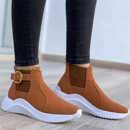 Heidi-Mode | Elegante Plateau-Stiefeletten für Frauen – Trendy & Vielseitiger Stil