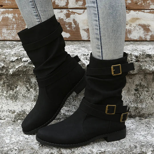 Heidi-Mode | Slouch Mid-Calf-Boots für Damen – Mühelos schick & bequem