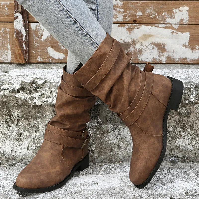 Heidi-Mode | Slouch Mid-Calf-Boots für Damen – Mühelos schick & bequem