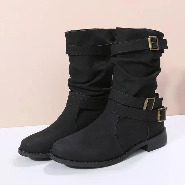 Heidi-Mode | Slouch Mid-Calf-Boots für Damen – Mühelos schick & bequem