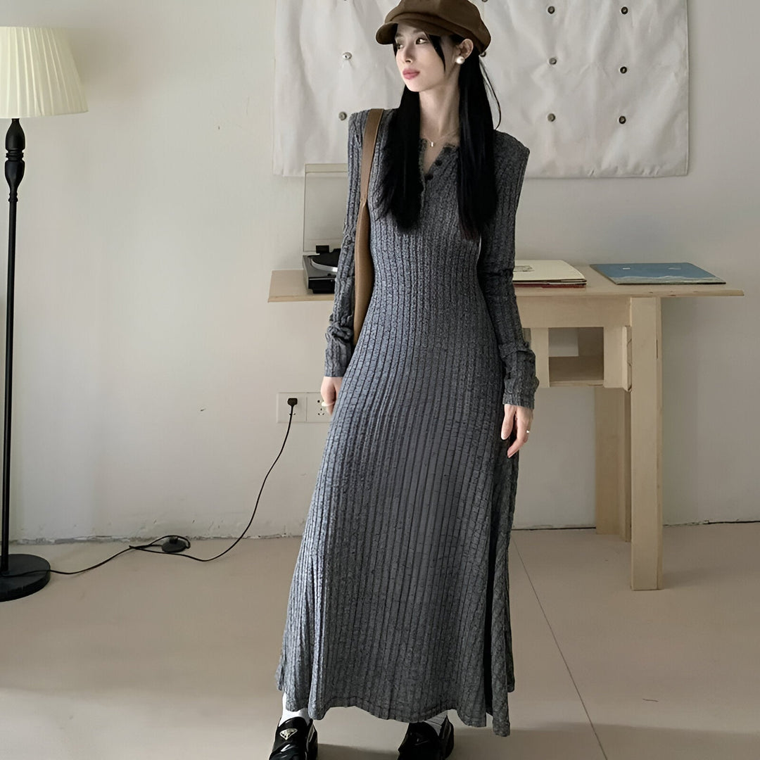 Heidi-Mode |  Elegantes, Vintage-inspiriertes Strickkleid für Herbst/Winter