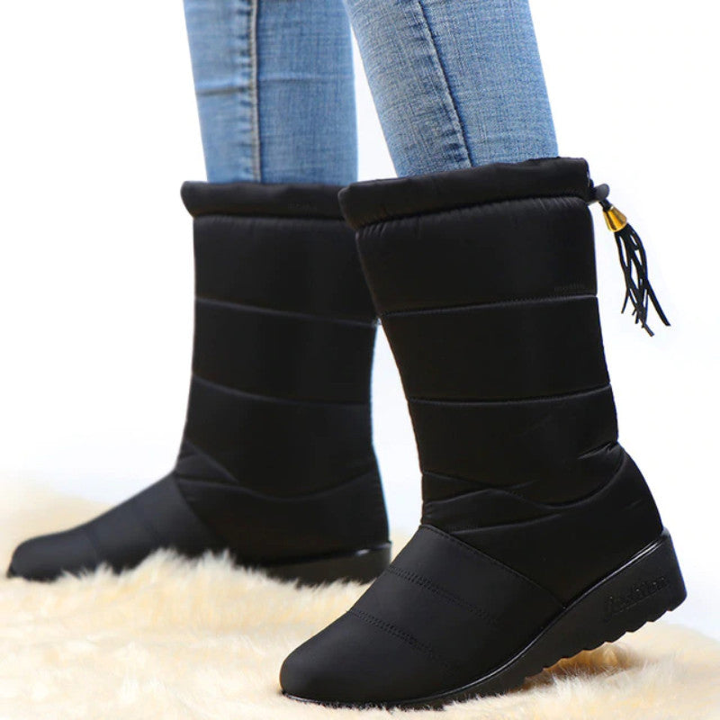 Heidi-Mode | Damen Wasserdichte Winter Warme Baumwollstiefel