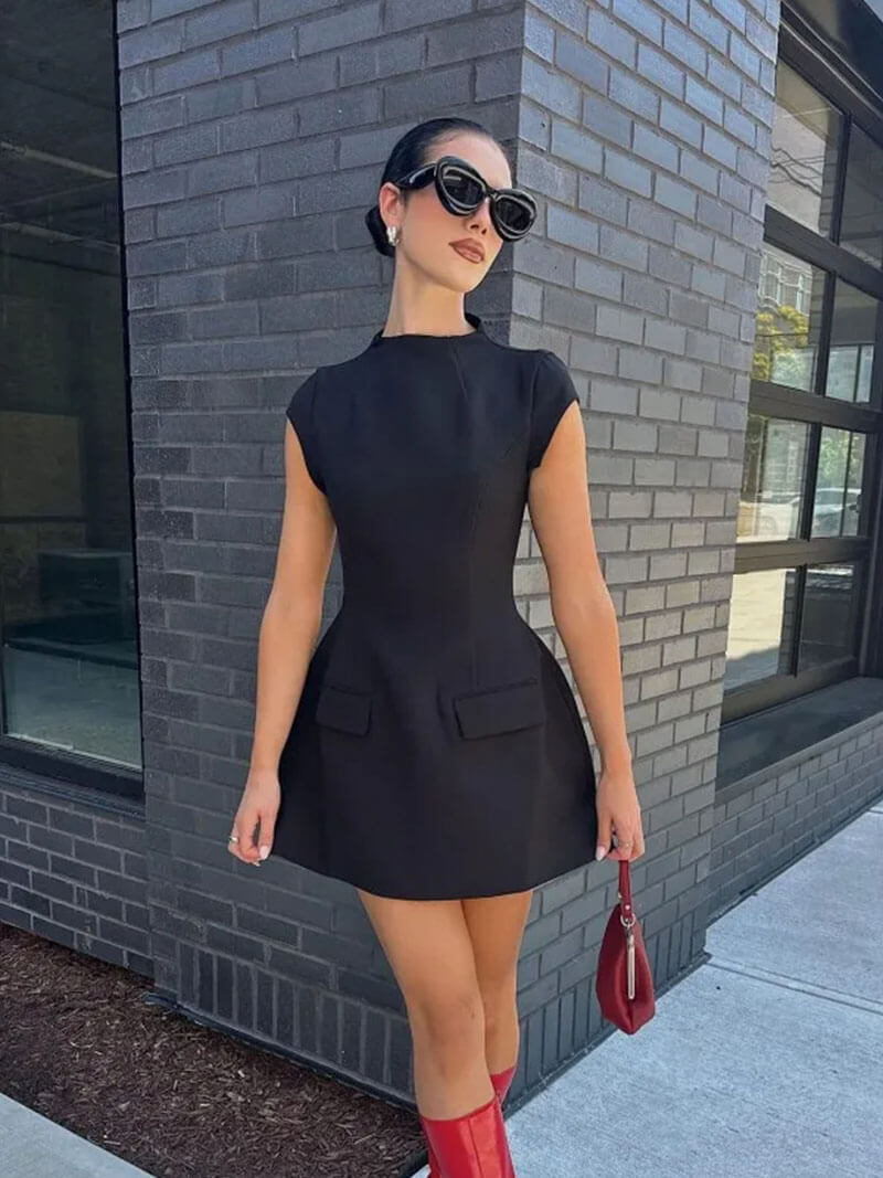 Heidi-Mode | Kleid - Elegant Schwarz - Perfekt für Romantische Abende