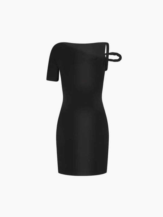 Heidi-Mode | Kylie Mini-Kleid - Asymmetrisch Off-the-Shoulder mit Twistdetail