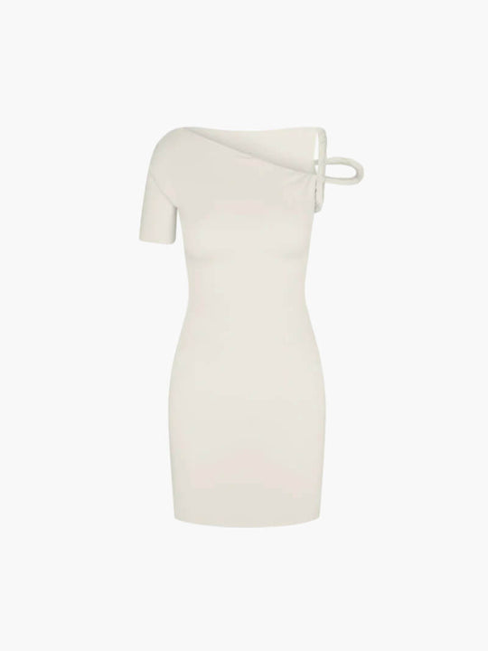 Heidi-Mode | Kylie Mini-Kleid - Asymmetrisch Off-the-Shoulder mit Twistdetail