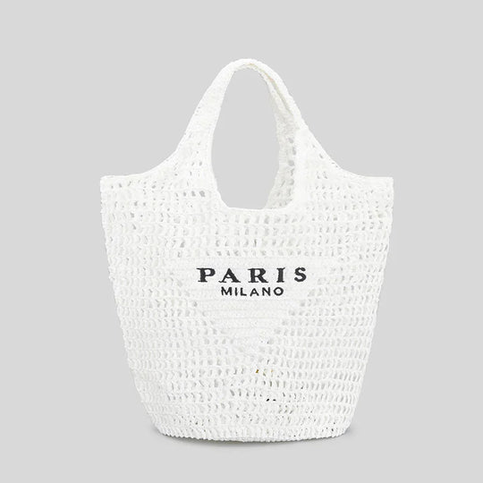 Heidi-Mode | Milano - Handgewebte Tasche mit Heidi-Mode- und Milano-Aufdruck
