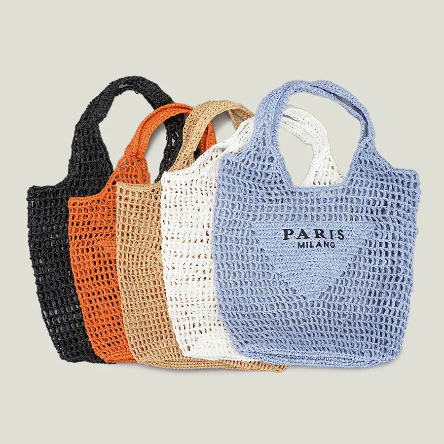 Heidi-Mode | Milano - Handgewebte Tasche mit Heidi-Mode- und Milano-Aufdruck
