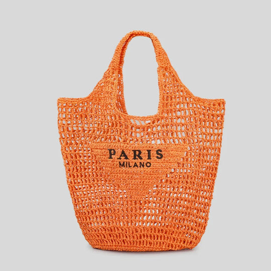 Heidi-Mode | Milano - Handgewebte Tasche mit Heidi-Mode- und Milano-Aufdruck