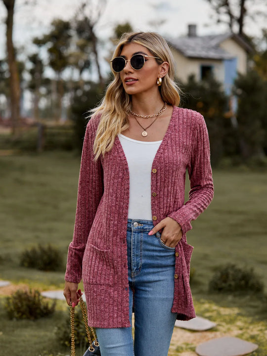 Heidi-Mode | Modische Strickjacke für Frauen mit Taschen