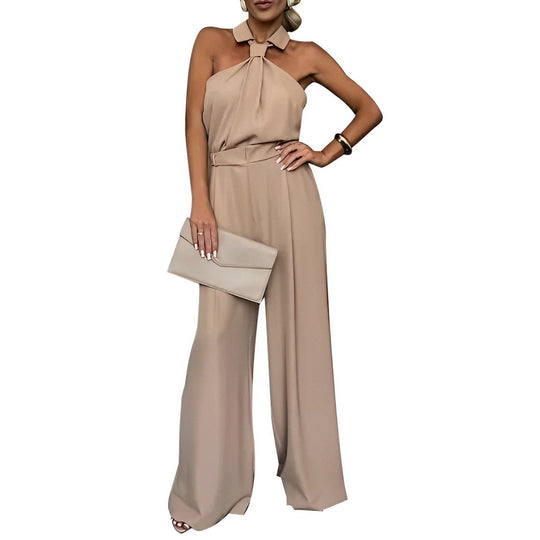 Stilvoller ärmelloser Jumpsuit mit Flared Hose