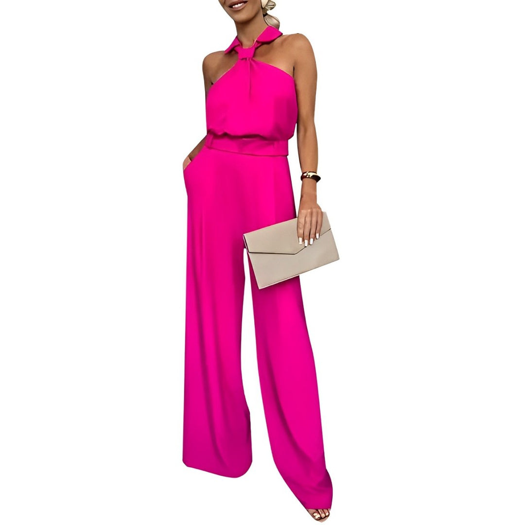 Stilvoller ärmelloser Jumpsuit mit Flared Hose