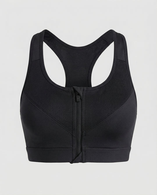 Ein Sport-BH in großen Größen mit Reißverschluss neu formuliert