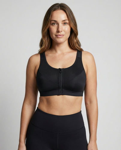 Ein Sport-BH in großen Größen mit Reißverschluss neu formuliert